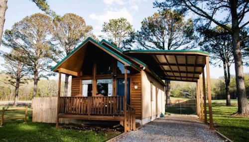 Rustic Chic Alabama Cabin w Loft Fire Pit Pet Friendly Fenced Yard Lake Guntersville - Lucky Lodge - Foto 3, pet friendly