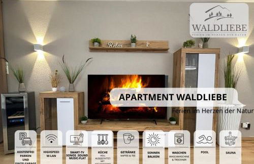 Exklusives 5-Sterne Apartment Waldliebe mit Indoor-Pool, Sauna, top Lage und Ausblick in die Natur, Hunde willkommen - Foto 1
