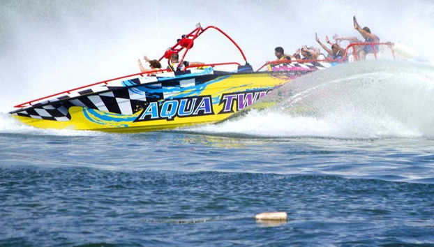 Crashing through the waves