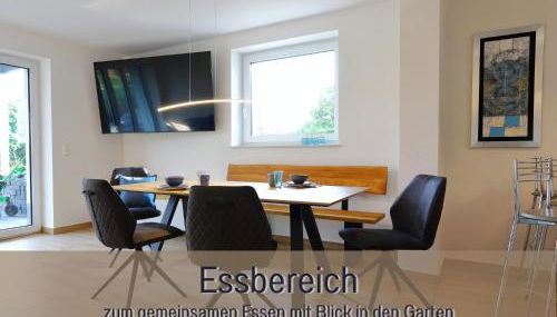 Ferienhaus Höckelheim - FeWo Blaue Lagune - neu, modern & geräumig - 100 qm - 3 Schlafzimmer - bis 6 Gäste, Babies reisen gratis - Garten, Grill & Terrasse - Fußbodenheizung - Smart-TV - Küche mit Backofen, Spülmaschine & Toaster - nahe Göttingen - Foto 3