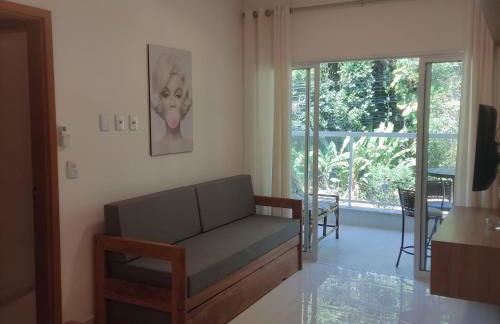 Apartamento novo a 350 m da praia das Toninhas em Ubatuba - 2 dormitórios sendo 1 suite, piscina, varanda gourmet com churrasqueira, ar condicionado, cozinha completa, garagem privativa - Foto 47