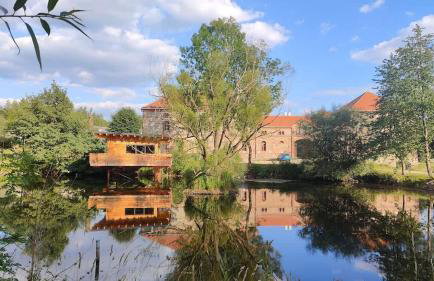 TinyHousebeiDresden mit Faßsauna Über dem Wasser schwebendes winziges Häuschen Nähe Dresden Sächsische Schweiz - Foto 14