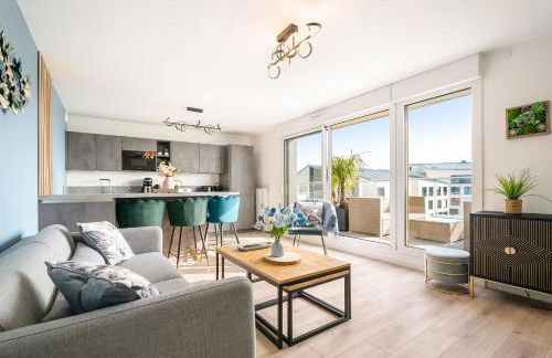 Appartement saint malo neuf, 2 chambres, terrasse, garage - Foto 8