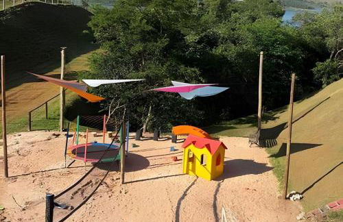 Chalé Mirante, piscina, cachoeira, lago e vista espetacular em Alexânia Goiás - Foto 17