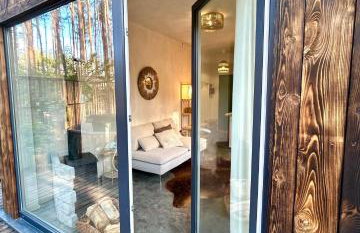 Domek lubiana180 WABI SABI w lesie jacuzzi sauna kominek - drewno w cenie pobytu - nad jeziorem Kaszuby pieski tylko do 10kg za dodatkową opłatą - Foto 66