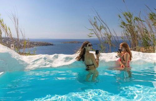 Mykonos Town Black Villa with Cave Heated Pool - Foto 66