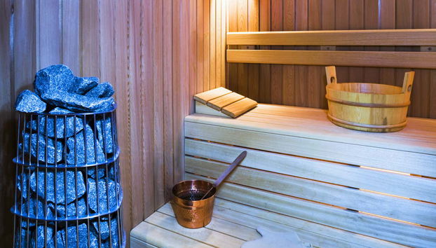 Detail of the sauna interior