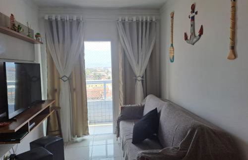 Apto aconchegante beira mar com ar no quarto - Foto 8