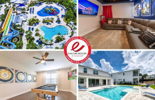 Magnificent Home Near Disney With Theater Room, Pool Table, Waterpark & Resort Access At Encore Resort Reunion - 7448Mr - Foto 1