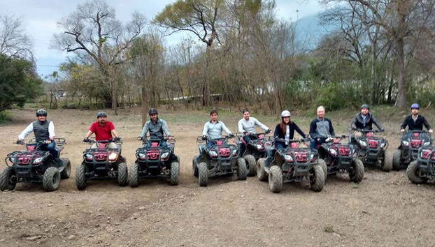 Photo avant de prendre le départ pour la balade en quad