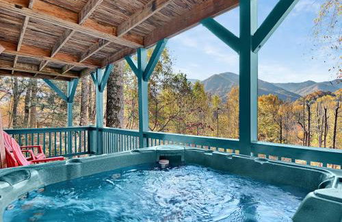 BearHavencabinfun 3 story Log Cabin Mountain View,Hot Tub, sleeps 10 - Foto 42