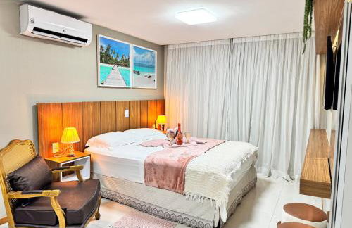 Magnífico APARTAMENTO de Charme - 3 quartos AR CONDICIONADOS SPLIT - Beira Mar, 2 banheiros, 2 Vagas Garagem, 4 Varandas, 2 Elevadores, Redes para Descanso, Wi-Fi, Air Fryer, Disney Plus, HBO Max, Cadeiras de Praia e Caixa Térmica - Photo 13