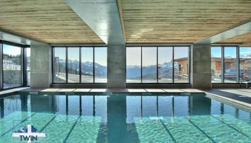 ARC 1600, LE RIDGE, Appartement 07 personnes Vue Montagne - ski aux pieds - Sauna, Hammam, Piscine, Salle de salle de sport-fitness - Foto 3