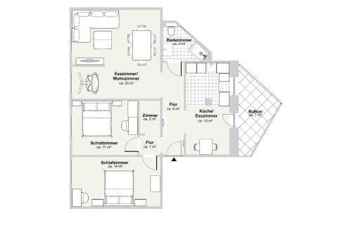 maremar - Design im Zentrum - 2 Schlafzimmer - Luxus Boxspringbetten - Küche - Arbeitsplätze & Highspeed WLAN - Balkon - Foto 21