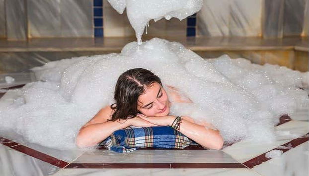 Durante un bagno nell'hammam
