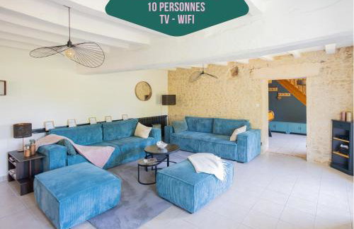 CENTER PARCS à 5min - Idéal Familles & Groupes - 3 parkings - Piscine - Jardin clos - Au calme - Châteaux de la Loire - Foto 11