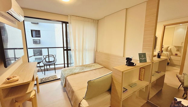 Flat Oceânica Seaside - By Almare - Foto 3, Habitación