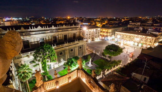 Vue nocturne de Catane