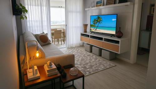 2 qrts c suíte, ar condicionado, piscina infantil e adulto, parquinho, estacionamento privativo, portaria 24hrs, self checkin, indicado pra família c crianças, casais e hóspedes a trabalho - Foto 4