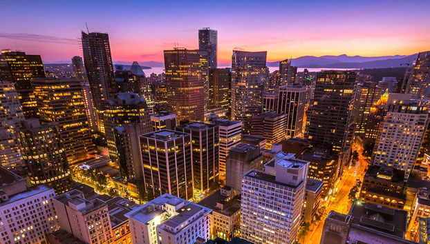 Tour panoramico serale di Vancouver