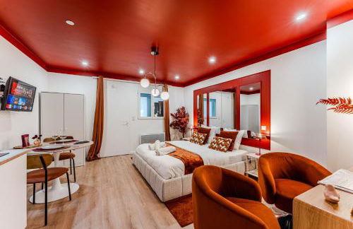 L'Écrin Rouge Escapade Romantique et Balnéo Privé - Foto 9