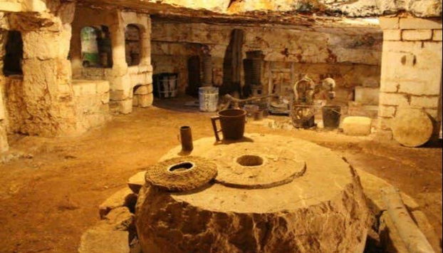 Dégustation d'huile d'olive - Photo 2, Construction souterraine de la masseria