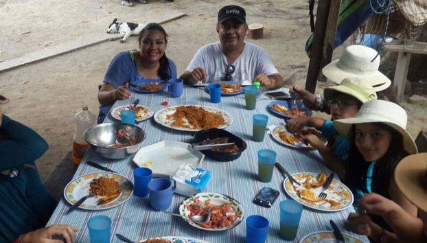 Almorzando durante la excursión