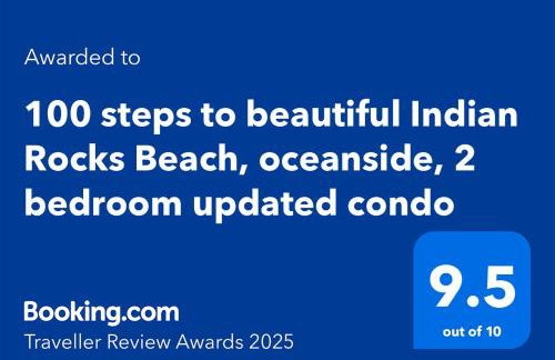 100 steps to beautiful Indian Rocks Beach, oceanside, 2 bedroom updated condo - Foto 36