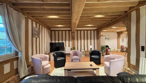 Chant des mouettes Maison rénovée spacieuse tout confort grand jardin belle terrasse aménagée parking 8 personnes 4 sdb 5 wc, TV dans chaque chambre, à 10 mn à pied de la mer Port en Bessin tous commerces restaurants proche Omaha Beach - Foto 4