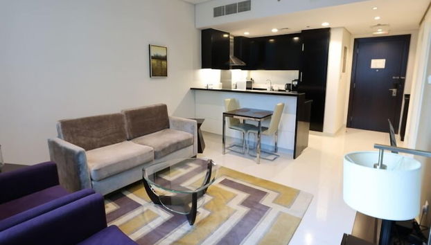Cozy 1BR Buisness bay Damac Cour Jardin - Foto 3, Zona de estar