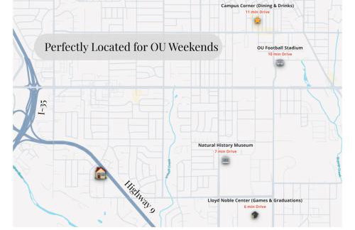 Private Pool Sleeps 14 3 King Beds Near OU - Foto 9