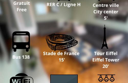 OPEN 24 7 Apartment parking 15' PARIS 3' ATHLETICA - Foto 26