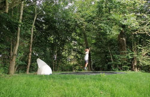 5Sterne Ferienwohnung im Fachwerk mit Bergblick in Alleinlage und großem Garten, Infrarotkabine - Foto 31