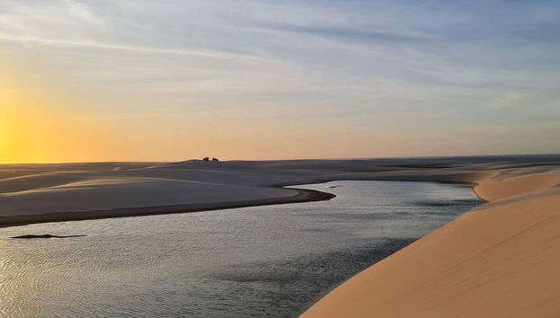 Atardecer en las dunas de los Lençóis Maranhenses