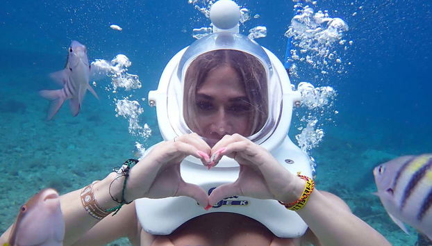 Sea Trek en Cozumel - Foto 2, Rodeada de peces coloridos en el mar de Cozumel