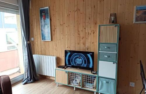 Les Obiones, vue latérale mer, Fort Mahon Plage, magnifique studio cabine 4p, avec balcon , parking privé gratuit, wifi, classé 2 étoiles, exposition plein sud en Baie de Somme - Foto 14