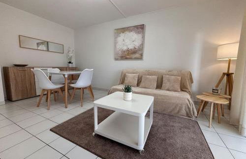 T2 lumineux 4 pers, pisc,plag 2min, park priv,wifi - Foto 8