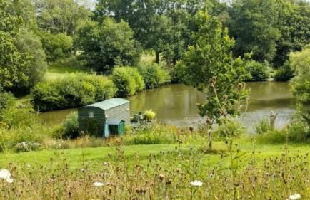 Snug & Secluded Lakeside Shepherds Hut 'Carp' - Foto 1