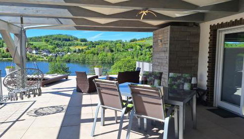 Seeblick-Ferienwohnung im "Ferienhaus Agger-Blick" mit traumhafter Sonnen-Terrasse, Sauna, E-Kamin & Kajak - Foto 2