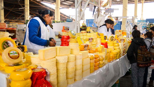 Sample cheeses from the region