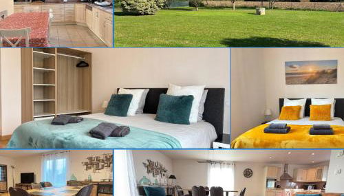 La clé des champs Maison plain pied lumineuse bien équipée, séjour spacieux, belle terrasse aménagée, garage, grand jardin clos, parking, près de Bayeux et Omaha Beach, chiens bienvenus - Foto 2