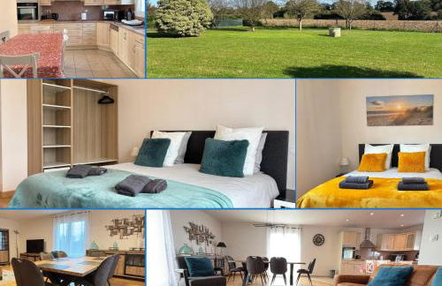 La clé des champs Maison plain pied lumineuse bien équipée, séjour spacieux, belle terrasse aménagée, garage, grand jardin clos, parking, près de Bayeux et Omaha Beach, chiens bienvenus - Foto 2