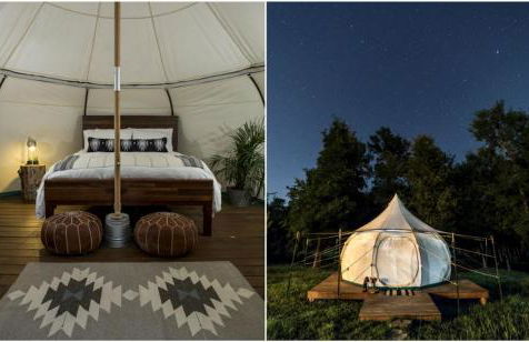 Charming Couples' Bell Tent Rental with Air Conditioning in Texas Hill Country - Foto 5