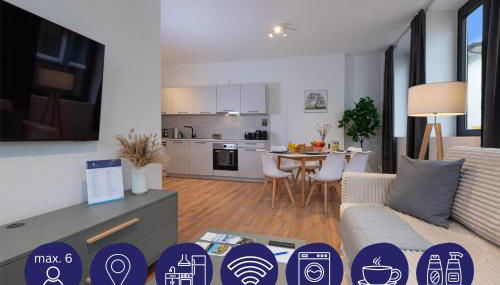 Modernes, zentrales City-Apartment am Kennedyplatz, nahe Hauptbahnhof und Limbecker Platz, lichtdurchflutete Räume - Foto 2, stove, dishwasher, heating, toaster