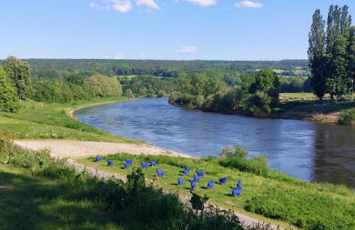 Ferienwohnung MW 1b 82m2 Höxter Weserbergland Weser inkl 2 Terrassen Wäsche und Endreinigung Self CheckIn - Foto 22
