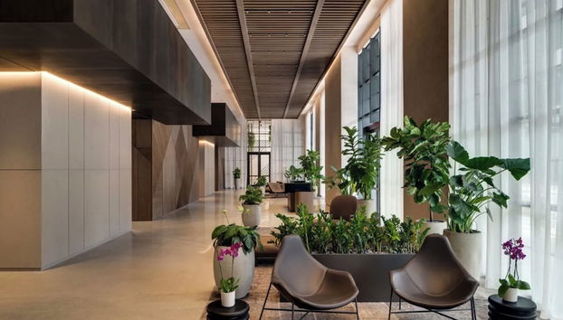 Coin salon dans le hall