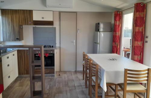 Mobil home camping les Charmettes 4 étoiles les MATHES en Charente Maritime prés du ZOO de la Palmyre 8 personnes tout confort 3 chambres 2salles de bains 2 WC Lave linge lave vaisselle Climatisation bien situé - Foto 1