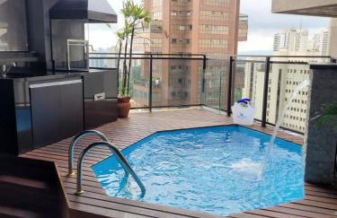 Morumbi, Apartamento Pub, SPA com hidromassagem, PISCINA Aquecida PRIVATIVA, LAREIRA, tudo que você precisa para descansar, trabalhar ou realizar aquela comemoração! Com total conforto e PRIVACIDADE! O Apt Nota 10 de SP! - Foto 14