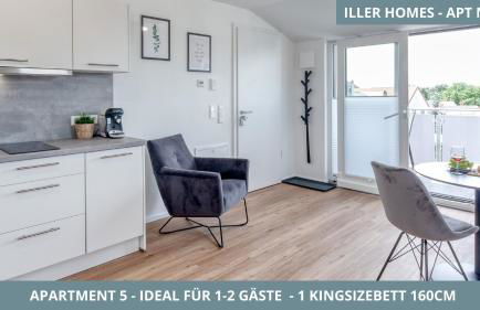 Iller Homes - 5 x Moderne Fewos je 1bis2 oder 1bis4 Pers mit Küche u Balkon - Parkplätze vorhanden - Foto 34