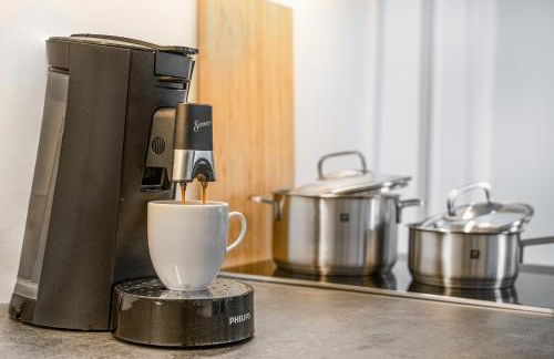 Exquisite Superior Suite 80m2 mit 2 Schlafzimmern & Badewanne - Messe Essen - Foto 19